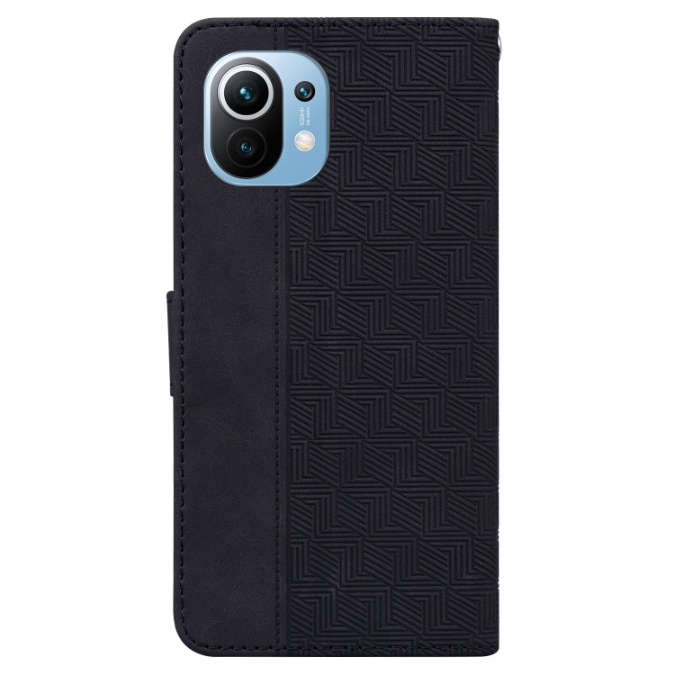 For Xiaomi Mi 11 Geometric Embossed Leather Phone Case