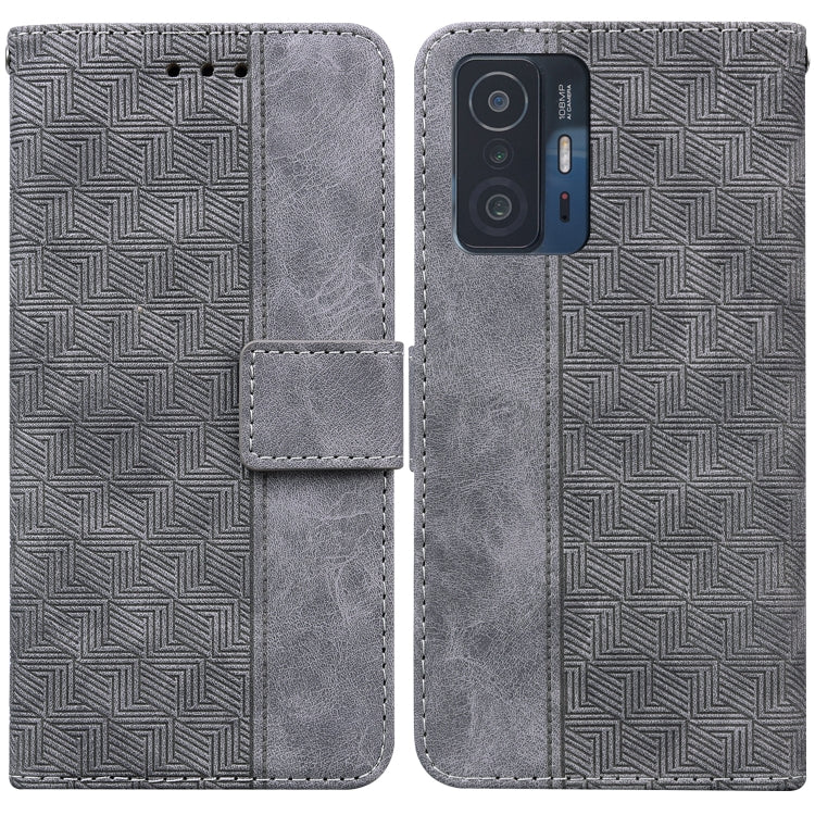 For Xiaomi Mi 11T / 11T Pro Geometric Embossed Leather Phone Case
