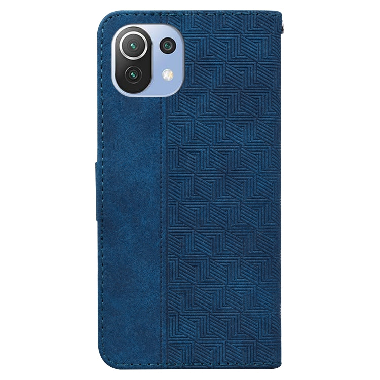 For Xiaomi Mi 11 Lite 5G / 4G Geometric Embossed Leather Phone Case