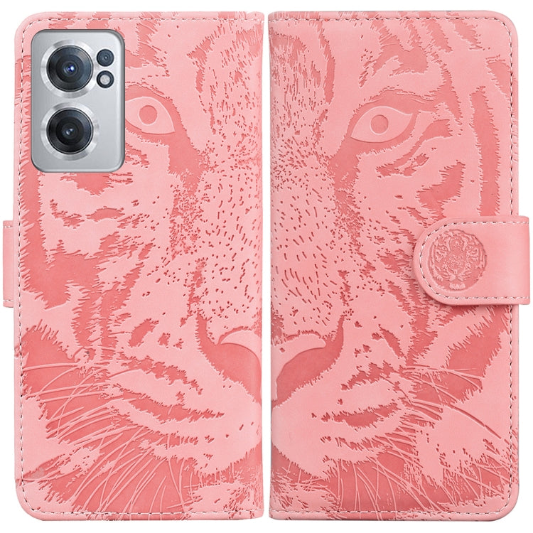 For OnePlus Nord CE 2 5G Tiger Embossing Pattern Horizontal Flip Leather Phone Case