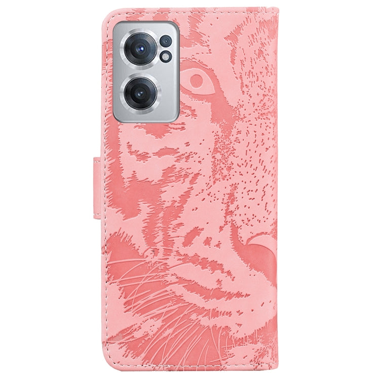 For OnePlus Nord CE 2 5G Tiger Embossing Pattern Horizontal Flip Leather Phone Case