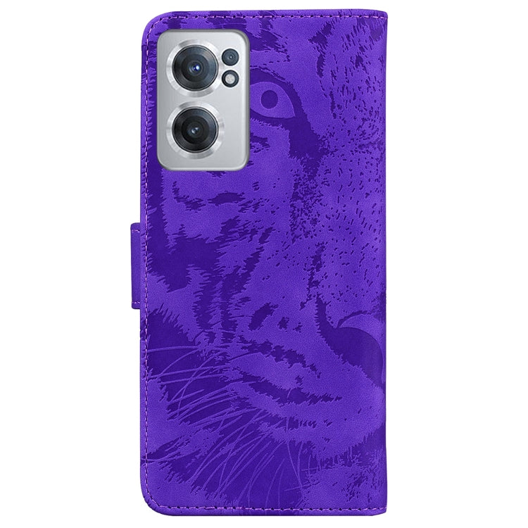 For OnePlus Nord CE 2 5G Tiger Embossing Pattern Horizontal Flip Leather Phone Case