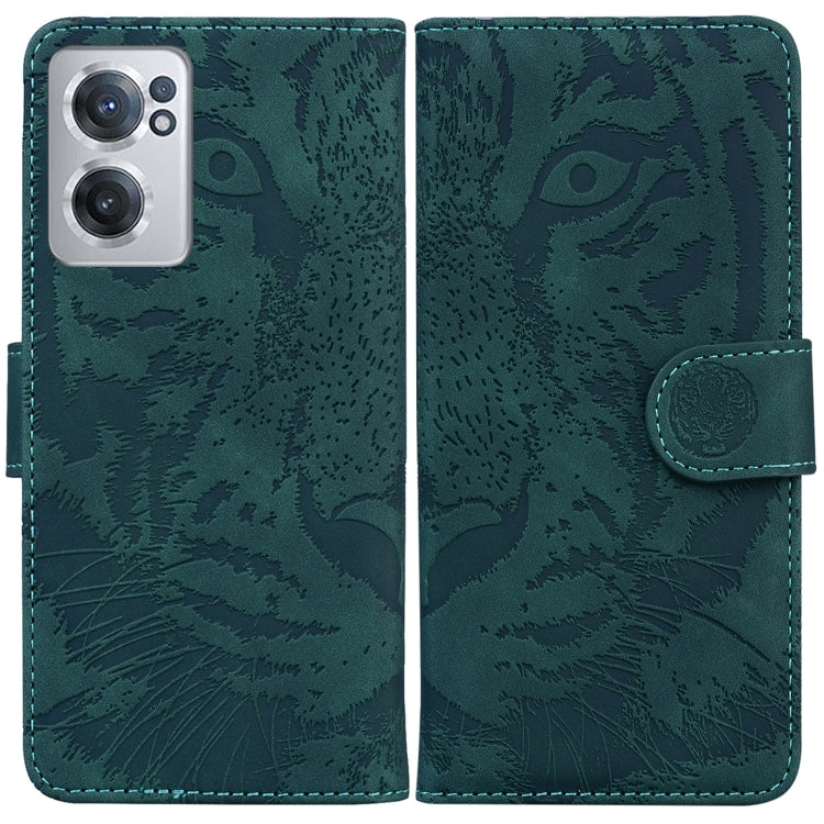 For OnePlus Nord CE 2 5G Tiger Embossing Pattern Horizontal Flip Leather Phone Case
