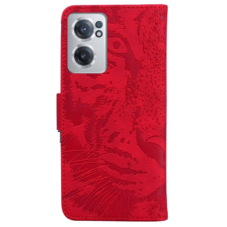 For OnePlus Nord CE 2 5G Tiger Embossing Pattern Horizontal Flip Leather Phone Case