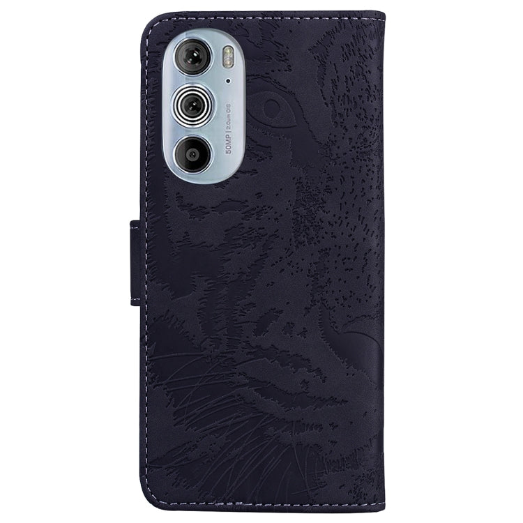 For Motorola Edge+ 2022 Tiger Embossing Pattern Horizontal Flip Leather Phone Case