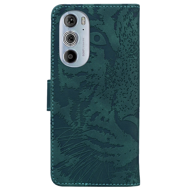 For Motorola Edge 30 Pro Tiger Embossing Pattern Horizontal Flip Leather Phone Case