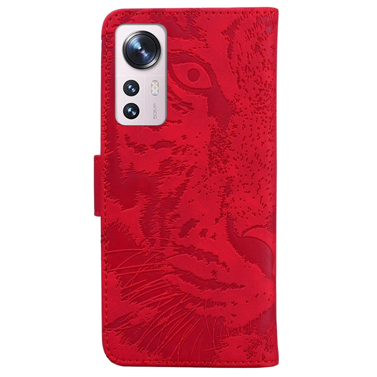 For Xiaomi 12 / 12X Tiger Embossing Pattern Horizontal Flip Leather Phone Case