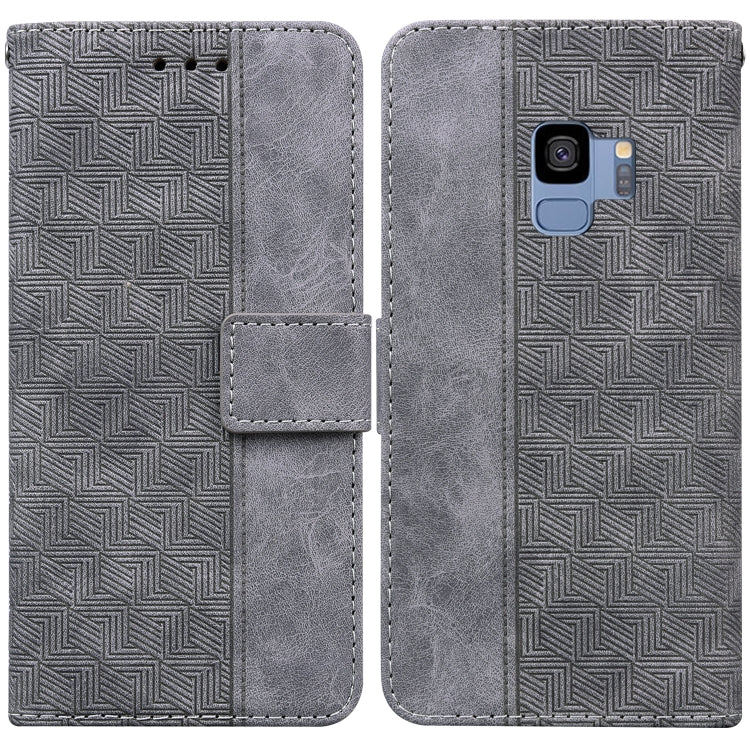 For Samsung Galaxy S9 Geometric Embossed Leather Phone Case
