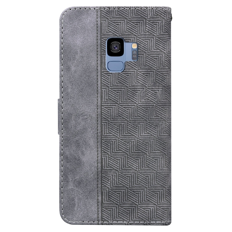 For Samsung Galaxy S9 Geometric Embossed Leather Phone Case