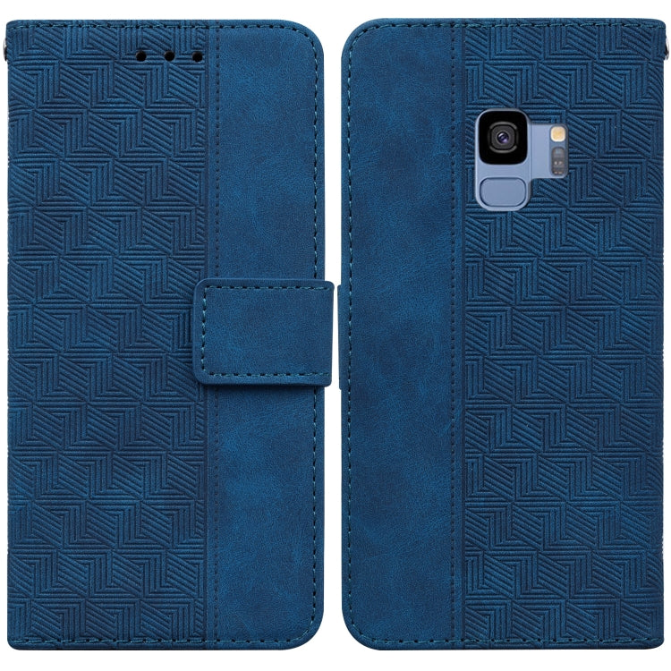 For Samsung Galaxy S9 Geometric Embossed Leather Phone Case