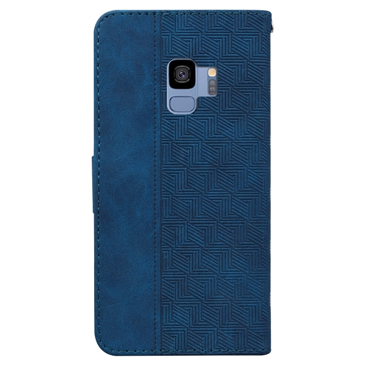 For Samsung Galaxy S9 Geometric Embossed Leather Phone Case
