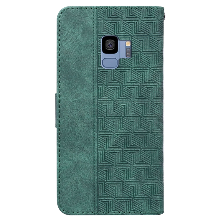 For Samsung Galaxy S9 Geometric Embossed Leather Phone Case