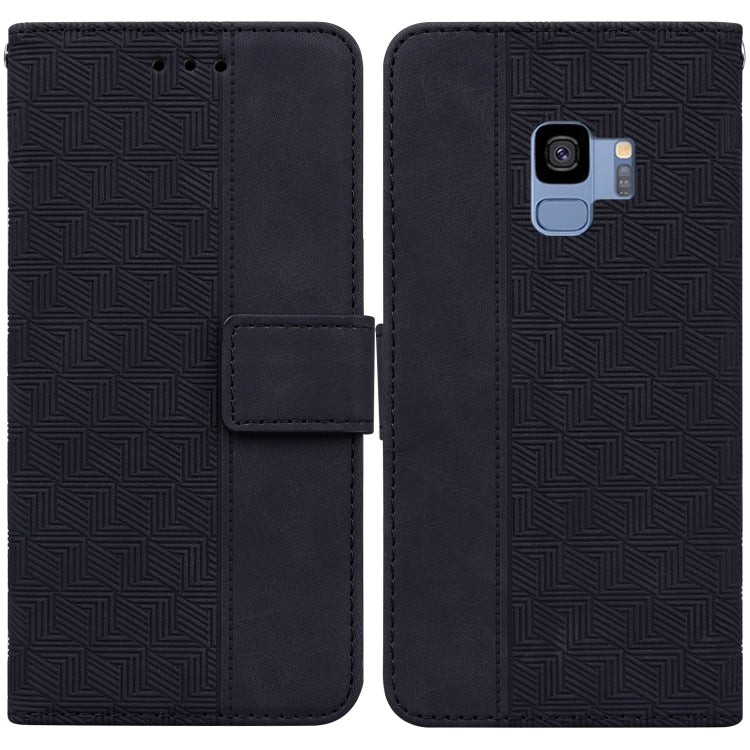 For Samsung Galaxy S9 Geometric Embossed Leather Phone Case