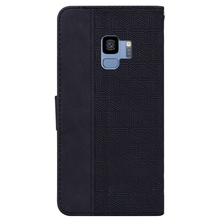 For Samsung Galaxy S9 Geometric Embossed Leather Phone Case
