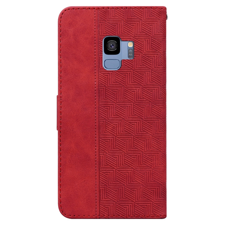 For Samsung Galaxy S9 Geometric Embossed Leather Phone Case