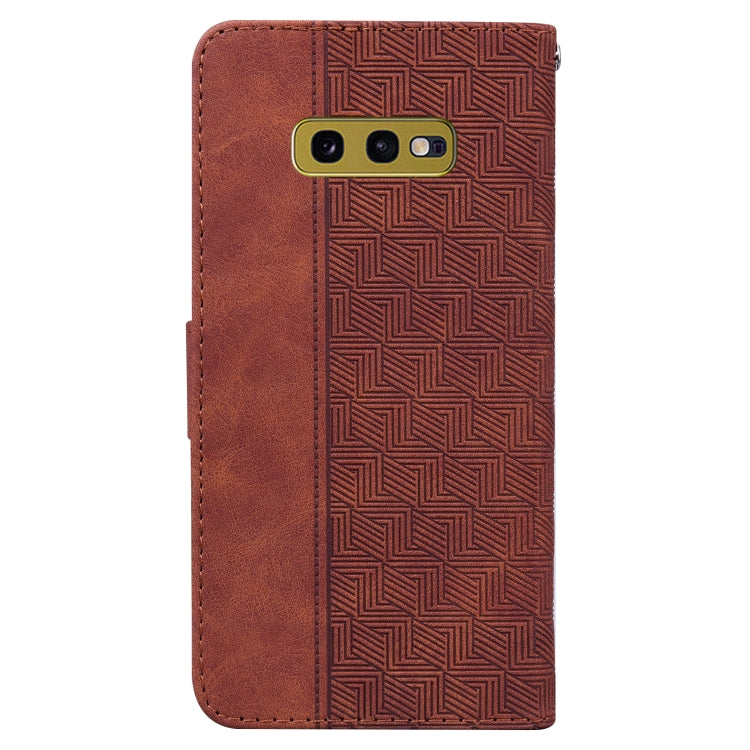 For Samsung Galaxy S10e Geometric Embossed Leather Phone Case