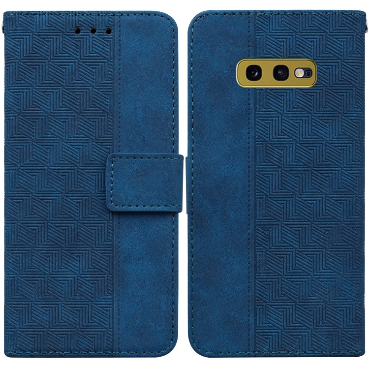 For Samsung Galaxy S10e Geometric Embossed Leather Phone Case