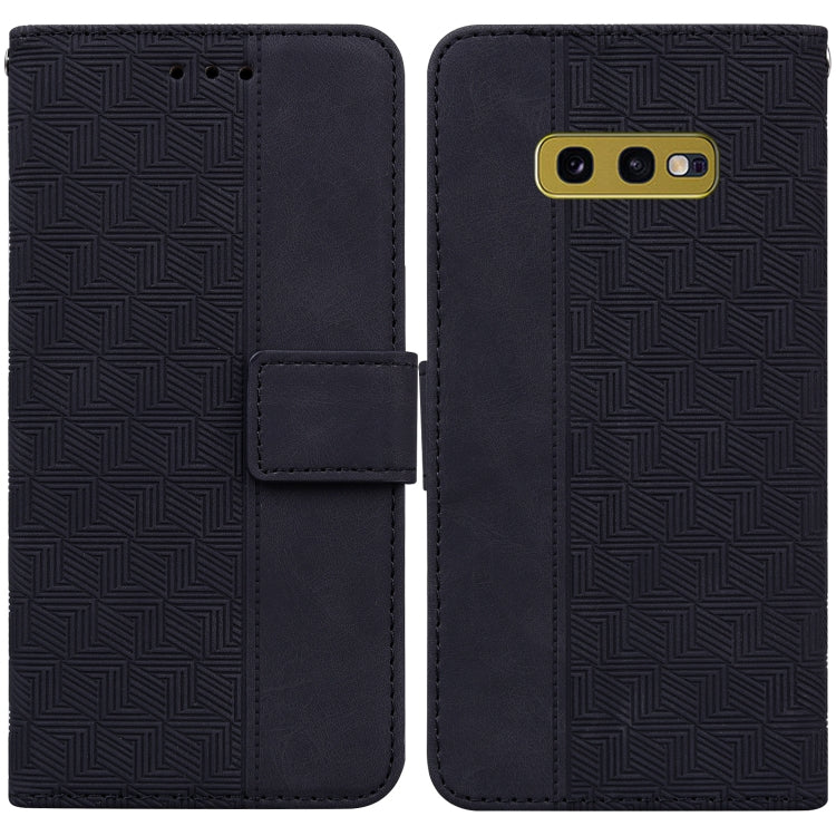 For Samsung Galaxy S10e Geometric Embossed Leather Phone Case