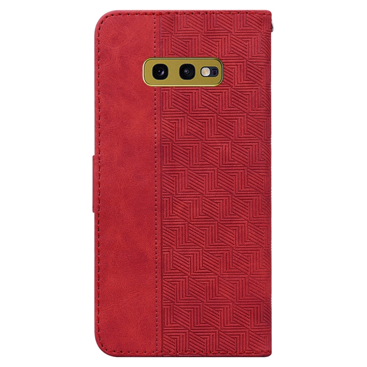 For Samsung Galaxy S10e Geometric Embossed Leather Phone Case
