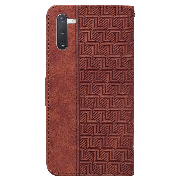 For Samsung Galaxy Note10 Geometric Embossed Leather Phone Case