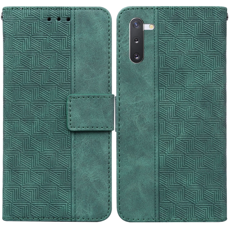 For Samsung Galaxy Note10 Geometric Embossed Leather Phone Case