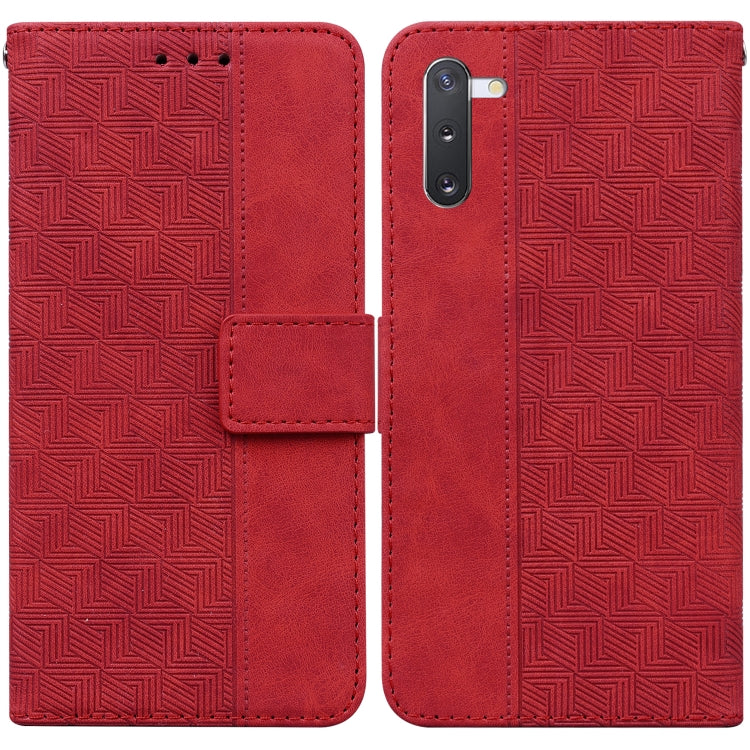 For Samsung Galaxy Note10 Geometric Embossed Leather Phone Case
