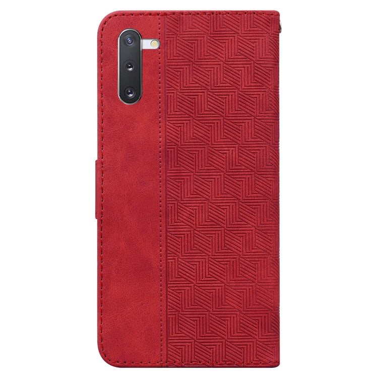For Samsung Galaxy Note10 Geometric Embossed Leather Phone Case