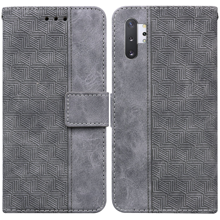 For Samsung Galaxy Note10+ Geometric Embossed Leather Phone Case