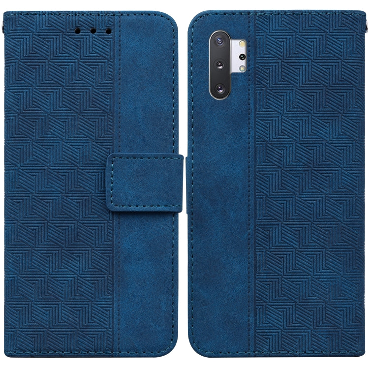 For Samsung Galaxy Note10+ Geometric Embossed Leather Phone Case