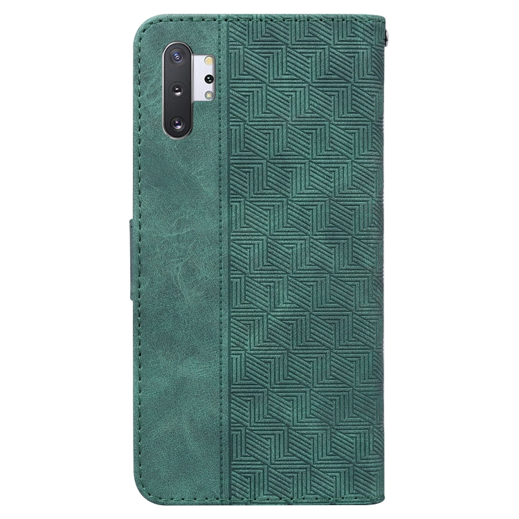 For Samsung Galaxy Note10+ Geometric Embossed Leather Phone Case