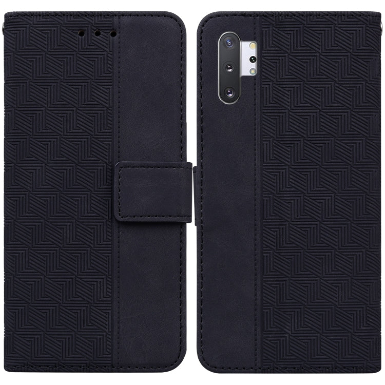 For Samsung Galaxy Note10+ Geometric Embossed Leather Phone Case
