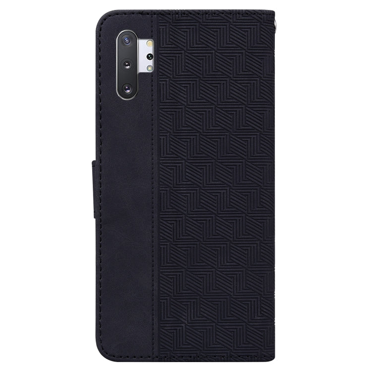 For Samsung Galaxy Note10+ Geometric Embossed Leather Phone Case