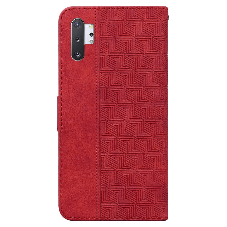 For Samsung Galaxy Note10+ Geometric Embossed Leather Phone Case