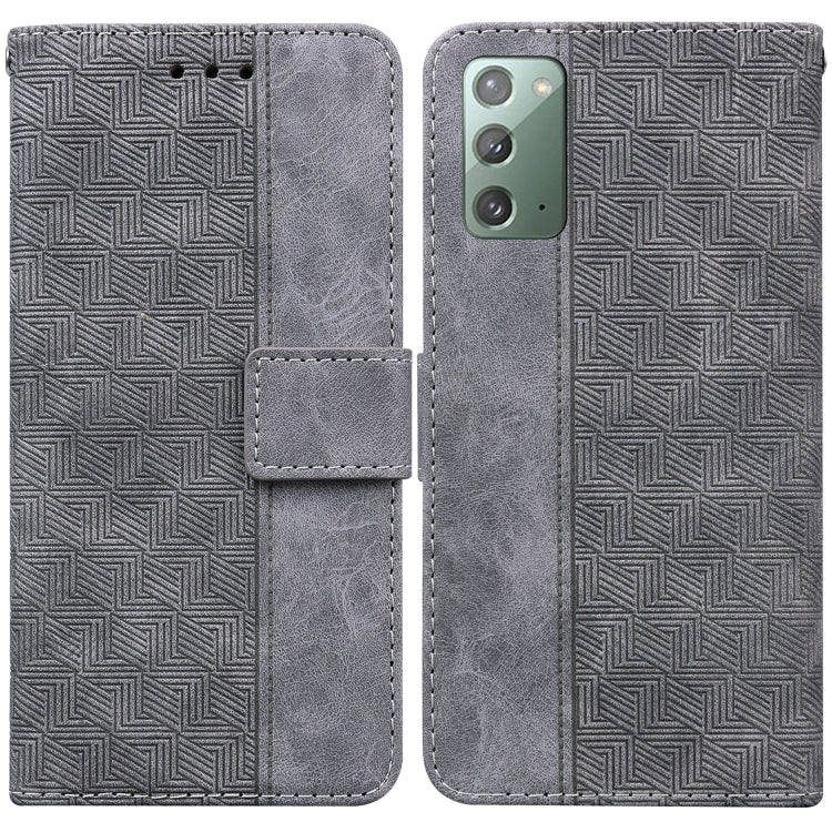 For Samsung Galaxy Note20 Geometric Embossed Leather Phone Case