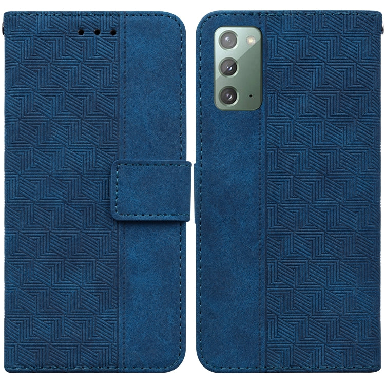 For Samsung Galaxy Note20 Geometric Embossed Leather Phone Case