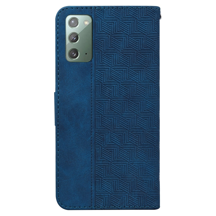 For Samsung Galaxy Note20 Geometric Embossed Leather Phone Case