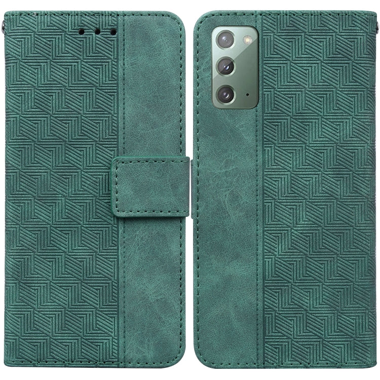 For Samsung Galaxy Note20 Geometric Embossed Leather Phone Case