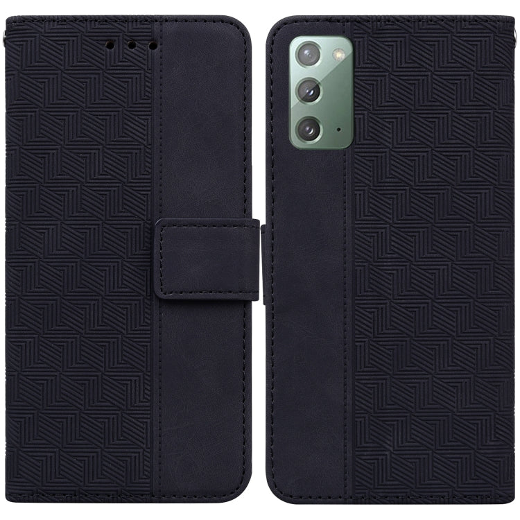 For Samsung Galaxy Note20 Geometric Embossed Leather Phone Case