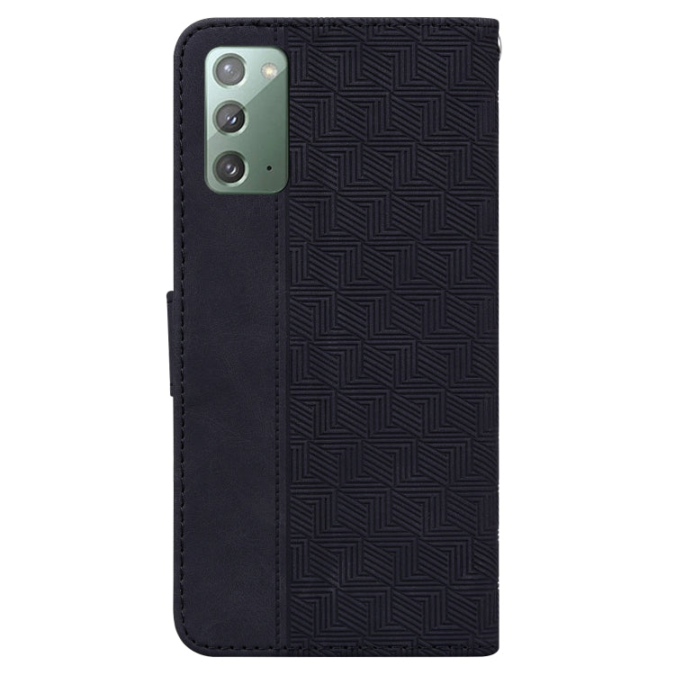 For Samsung Galaxy Note20 Geometric Embossed Leather Phone Case