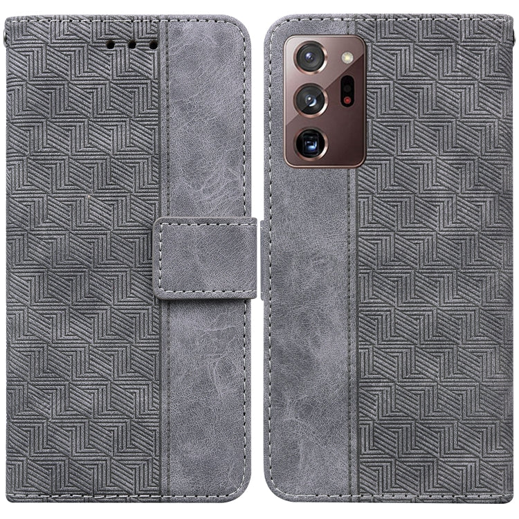 For Samsung Galaxy Note20 Ultra Geometric Embossed Leather Phone Case