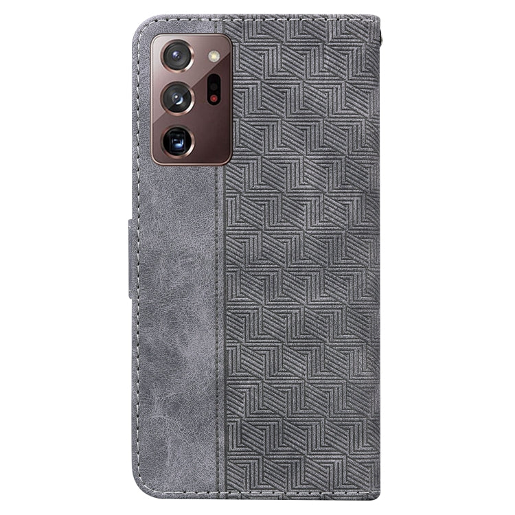 For Samsung Galaxy Note20 Ultra Geometric Embossed Leather Phone Case