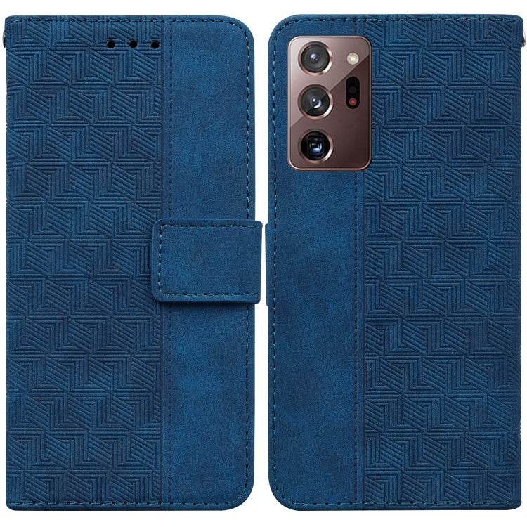 For Samsung Galaxy Note20 Ultra Geometric Embossed Leather Phone Case
