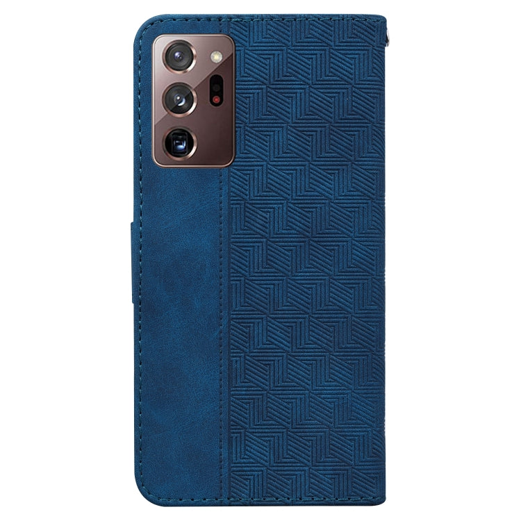For Samsung Galaxy Note20 Ultra Geometric Embossed Leather Phone Case