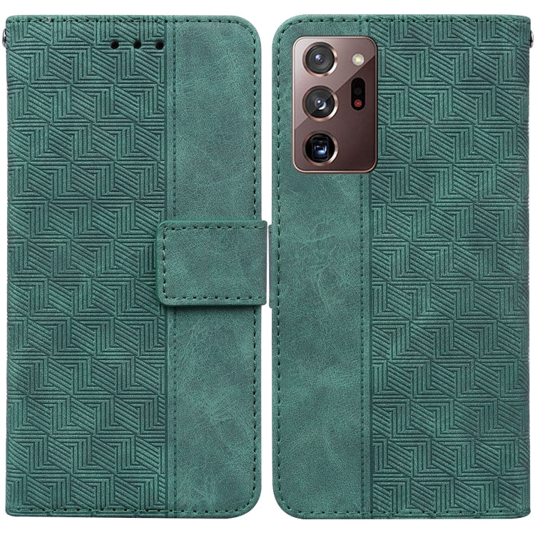 For Samsung Galaxy Note20 Ultra Geometric Embossed Leather Phone Case