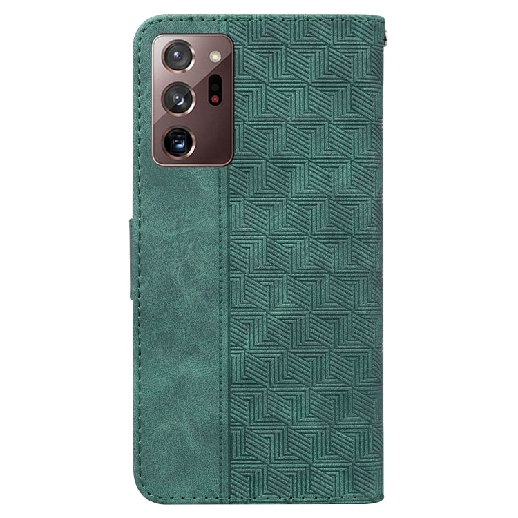 For Samsung Galaxy Note20 Ultra Geometric Embossed Leather Phone Case
