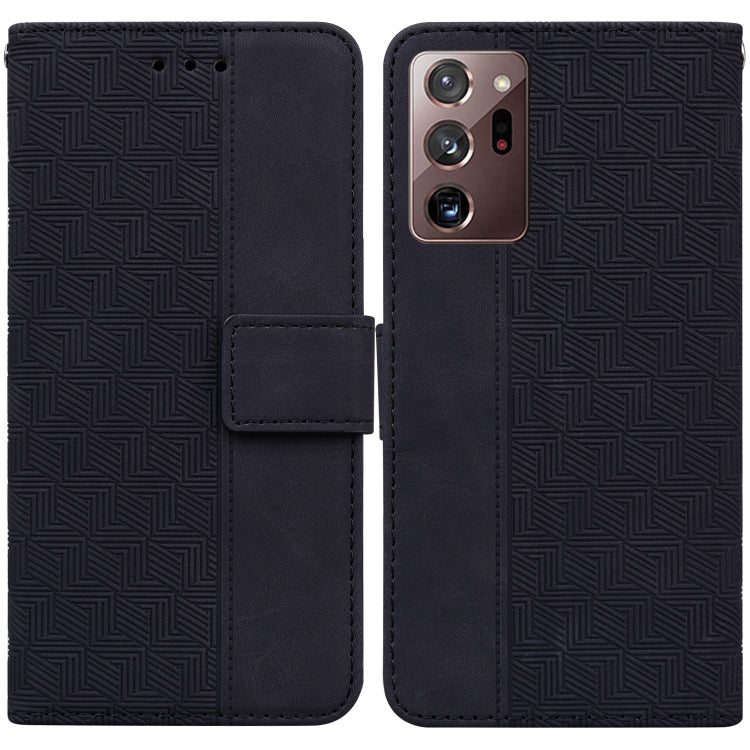 For Samsung Galaxy Note20 Ultra Geometric Embossed Leather Phone Case