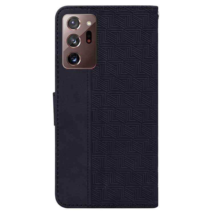 For Samsung Galaxy Note20 Ultra Geometric Embossed Leather Phone Case