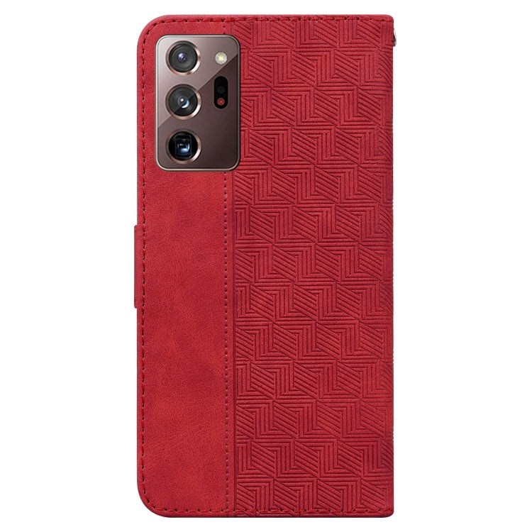 For Samsung Galaxy Note20 Ultra Geometric Embossed Leather Phone Case