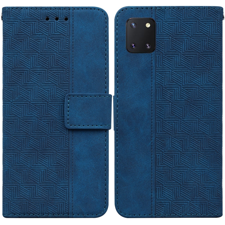For Samsung Galaxy Note10 Lite / A81 Geometric Embossed Leather Phone Case