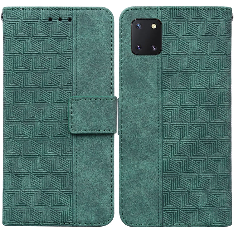 For Samsung Galaxy Note10 Lite / A81 Geometric Embossed Leather Phone Case